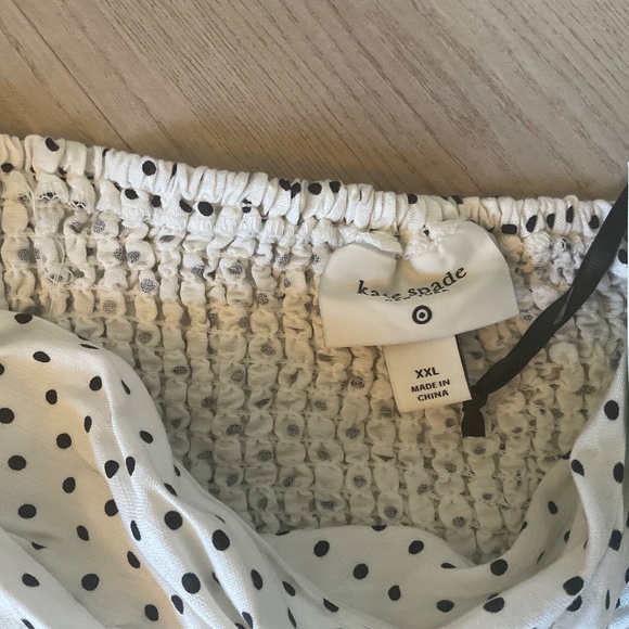 Kate Spade, Target top black cream polka dot with tie bow, new with tags, XXL - Picture 3 of 13